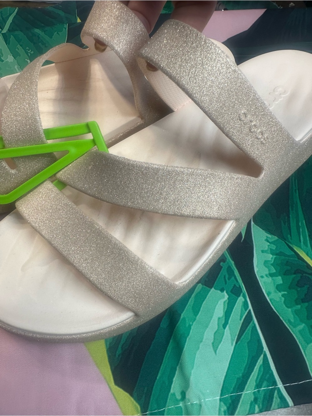 CROCS GETAWAY Glitter Strappy sandals 11